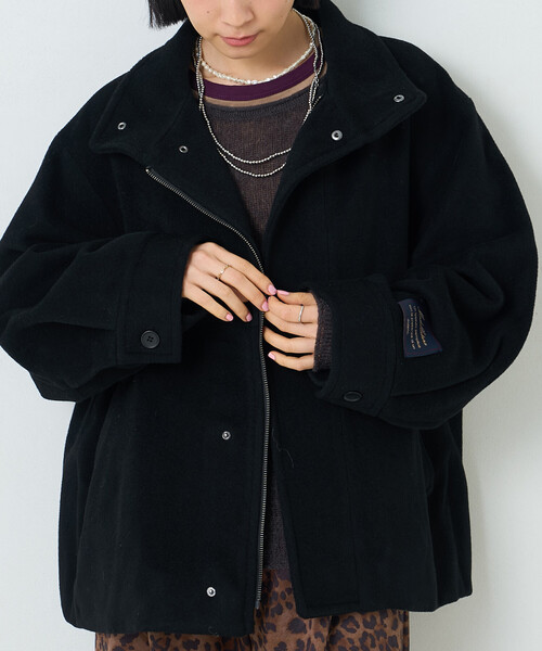 FREAK'S STORE(フリークスストア)の「ウールスタンドコート(ブルゾン・レディース・モカ/ブラック/グレー・SMALL/MEDIUM)」の13枚目の写真