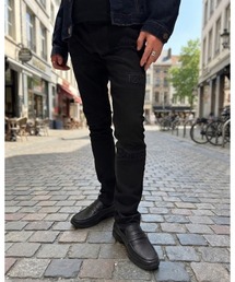 COOK JEANS（クックジーンズ）の「立体刺繍ロゴ ストレッチ モード シガレットパンツ（デニムパンツ）」