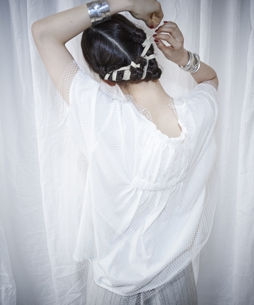 Ray BEAMS（レイビームス）の「◇RBS / メッシュ レイヤーT（Tシャツ/カットソー・レディース・ホワイト/ブラック・ONE SIZE）」の14枚目の写真