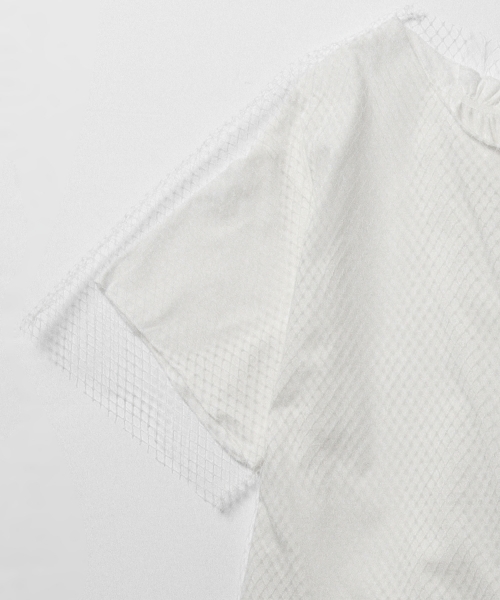 Ray BEAMS（レイビームス）の「◇RBS / メッシュ レイヤーT（Tシャツ/カットソー・レディース・ホワイト/ブラック・ONE SIZE）」の3枚目の写真