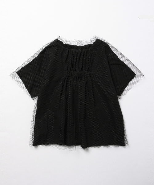 Ray BEAMS（レイビームス）の「◇RBS / メッシュ レイヤーT（Tシャツ/カットソー・レディース・ホワイト/ブラック・ONE SIZE）」の6枚目の写真