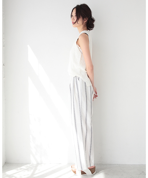 one after another NICE CLAUP（ワンアフターアナザーナイスクラップ）の「２つ釦ワイドパンツ（その他パンツ・レディース・その他1/その他2/オフホワイト/グレー/ワンウォッシュ・FREE）」の19枚目の写真