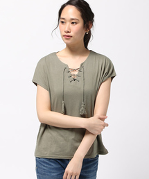 VENCEEXCHANGE | 胸レースアップT     (Tシャツ/カットソー)