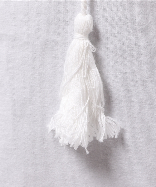 VENCEEXCHANGE（ヴァンスエクスチェンジ）の「胸レースアップT     （Tシャツ/カットソー・レディース・オリーブ/オフホワイト/ブラック・MEDIUM）」の10枚目の写真