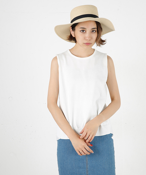 MOUSSY(マウジー)の「KNIT COMBI TANK(タンクトップ・レディース・グレー系その他/ブラック/ホワイト・FREE)」の1枚目の写真