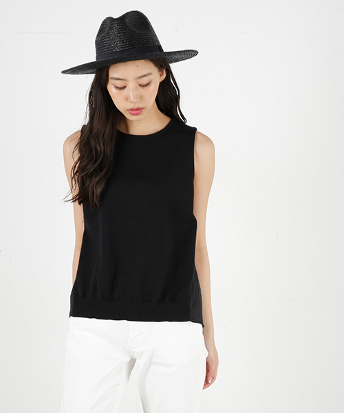 MOUSSY(マウジー)の「KNIT COMBI TANK(タンクトップ・レディース・グレー系その他/ブラック/ホワイト・FREE)」の2枚目の写真