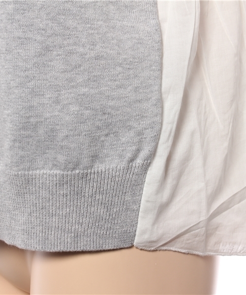 MOUSSY(マウジー)の「KNIT COMBI TANK(タンクトップ・レディース・グレー系その他/ブラック/ホワイト・FREE)」の7枚目の写真