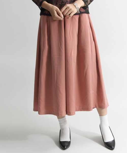 WEGO（ウィゴー）の「WEGO/タックスカンツ（その他パンツ・レディース・その他1/ピンク/ブラック/カーキ/ダークオレンジ・FREE）」の4枚目の写真