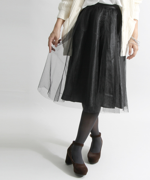 WEGO（ウィゴー）の「WEGO/チュールラメボリュームスカート（スカート・レディース・ピンク/ブラック/アイボリー・FREE）」の3枚目の写真
