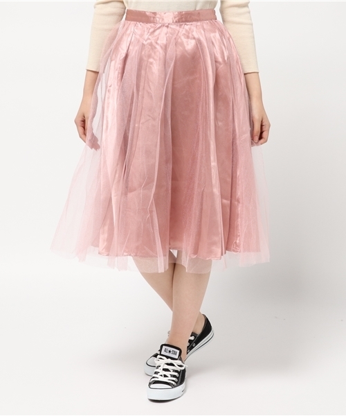 WEGO（ウィゴー）の「WEGO/チュールラメボリュームスカート（スカート・レディース・ピンク/ブラック/アイボリー・FREE）」の13枚目の写真
