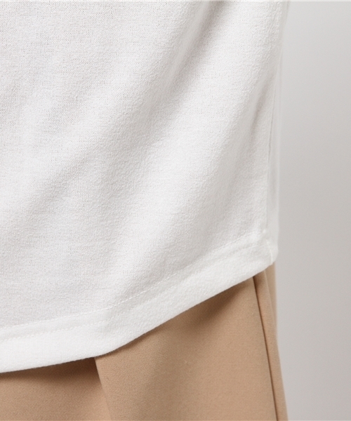 Denime（ドゥニーム）の「ドロップショルダーニットソーロンT（Tシャツ/カットソー・レディース・ワイン/オフホワイト/グレー・FREE）」の10枚目の写真