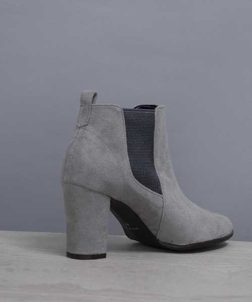 STUDIOUS（ステュディオス）の「【STUDIOUS】スウェードライクサイドゴアブーツ（ブーツ・レディース・ブラック/ライトグレー/チャコールグレー/ベージュ/グレー・L/S/M/LARGE/MEDIUM/SMALL）」の6枚目の写真