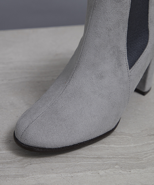 STUDIOUS（ステュディオス）の「【STUDIOUS】スウェードライクサイドゴアブーツ（ブーツ・レディース・ブラック/ライトグレー/チャコールグレー/ベージュ/グレー・L/S/M/LARGE/MEDIUM/SMALL）」の9枚目の写真