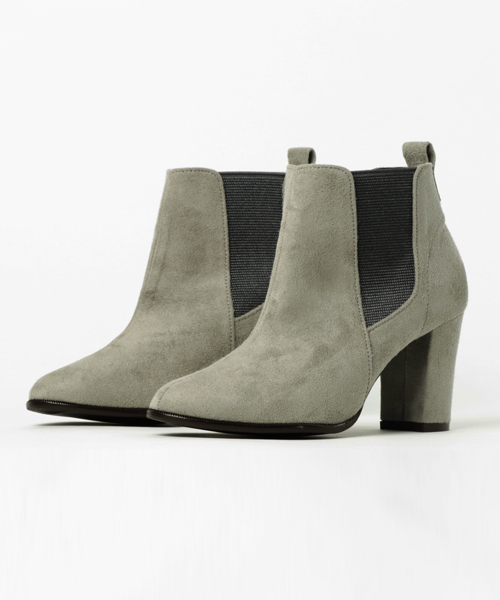 STUDIOUS（ステュディオス）の「【STUDIOUS】スウェードライクサイドゴアブーツ（ブーツ・レディース・ブラック/ライトグレー/チャコールグレー/ベージュ/グレー・L/S/M/LARGE/MEDIUM/SMALL）」の5枚目の写真