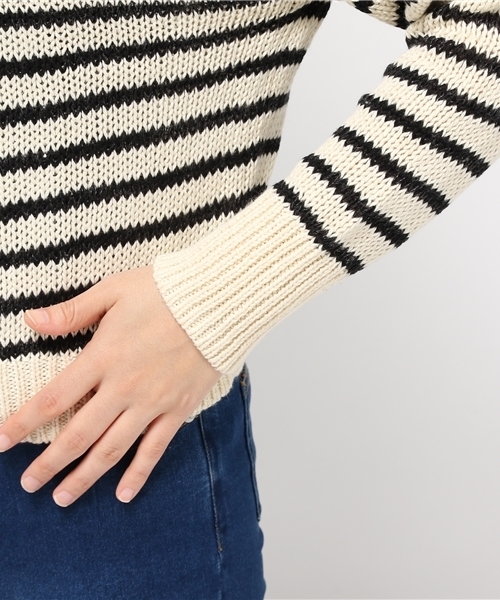 Denim & Supply Ralph Lauren（デニムアンドサプライラルフローレン）の「フリンジド コットン セーター（ニット/セーター・レディース・ブラック系8・SMALL/MEDIUM/X-SMALL/XX-SMALL/LARGE）」の8枚目の写真