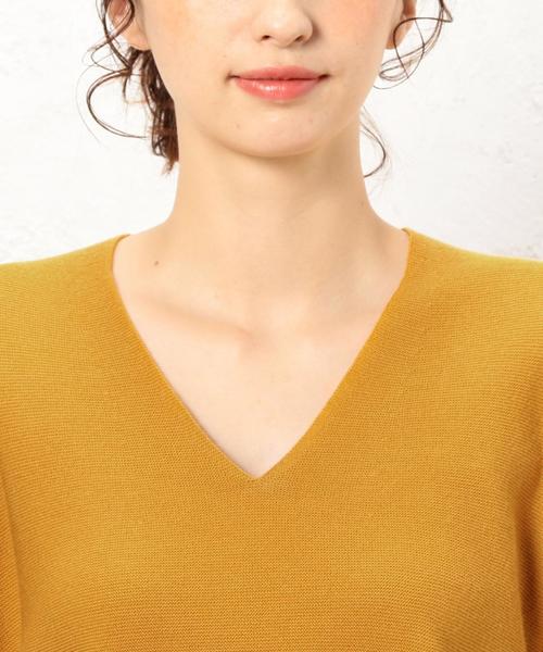 green label relaxing（グリーンレーベルリラクシング）の「■■■[手洗い可能] KF ガーター リッタイ ニット ◆（ニット/セーター・レディース・オフホワイト/ネイビー/マスタード・FREE）」の16枚目の写真