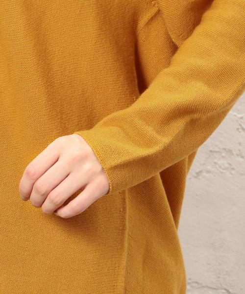 green label relaxing（グリーンレーベルリラクシング）の「■■■[手洗い可能] KF ガーター リッタイ ニット ◆（ニット/セーター・レディース・オフホワイト/ネイビー/マスタード・FREE）」の17枚目の写真