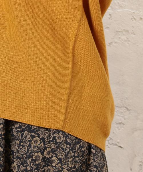 green label relaxing（グリーンレーベルリラクシング）の「■■■[手洗い可能] KF ガーター リッタイ ニット ◆（ニット/セーター・レディース・オフホワイト/ネイビー/マスタード・FREE）」の18枚目の写真