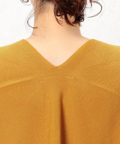 green label relaxing（グリーンレーベルリラクシング）の「■■■[手洗い可能] KF ガーター リッタイ ニット ◆（ニット/セーター・レディース・オフホワイト/ネイビー/マスタード・FREE）」の20枚目の写真