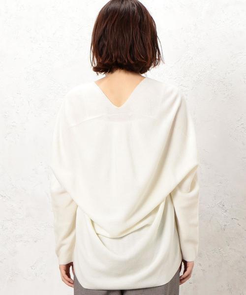 green label relaxing（グリーンレーベルリラクシング）の「■■■[手洗い可能] KF ガーター リッタイ ニット ◆（ニット/セーター・レディース・オフホワイト/ネイビー/マスタード・FREE）」の21枚目の写真