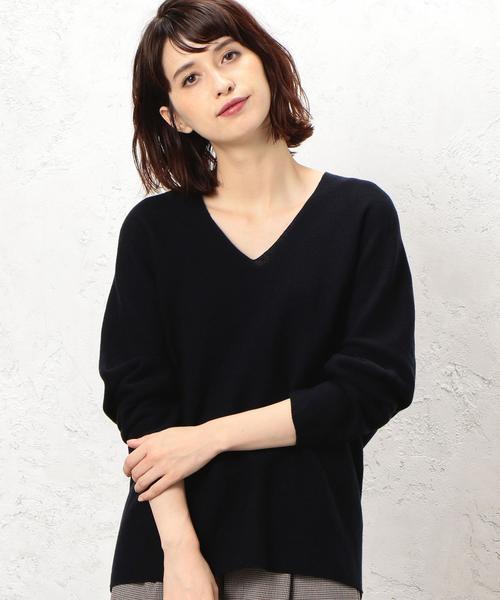 green label relaxing（グリーンレーベルリラクシング）の「■■■[手洗い可能] KF ガーター リッタイ ニット ◆（ニット/セーター・レディース・オフホワイト/ネイビー/マスタード・FREE）」の14枚目の写真