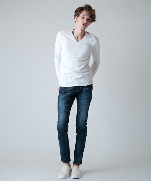 Buffalo Bobs（バッファローボブズ）の「PAISLEY BLISTER（ペイズリーブリスター） Ｖネックタック ロンT（Tシャツ/カットソー・メンズ・ホワイト/ブラック/パープル・2-3/1-2/3-4）」の13枚目の写真