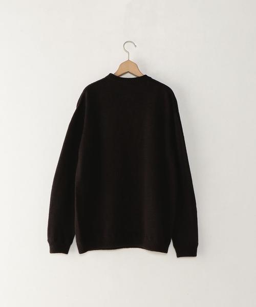 crepuscule（クレプスキュール）の「＜crepuscule＞ C/W CREW/ﾆｯﾄ（ニット/セーター・メンズ・ブラック/シャーベット/ライム・1/2）」の4枚目の写真