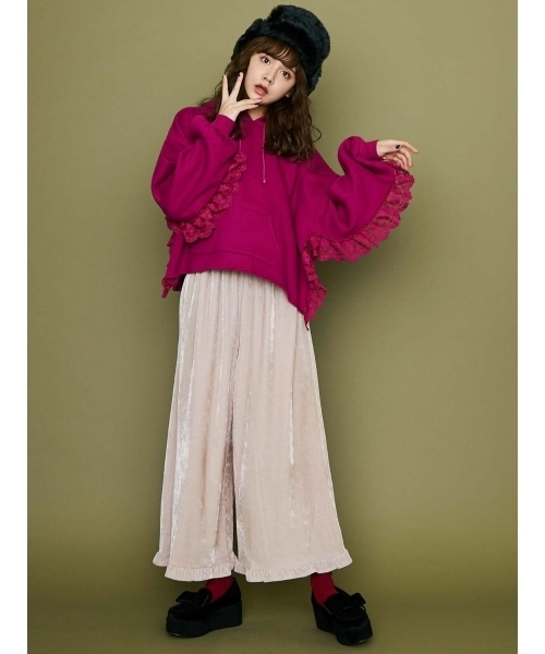 merry jenny（メリージェニー）の「エコファーフライトキャップ（その他雑貨・レディース・ブラック/パープル・FREE）」の6枚目の写真