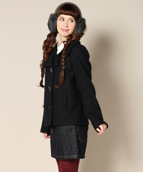 FIDELITY（フィデリティ）の「FIDELITY SHORT ピーコート（ピーコート・レディース・ネイビー/ベージュ・FREE）」の5枚目の写真