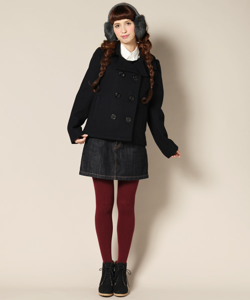 FIDELITY（フィデリティ）の「FIDELITY SHORT ピーコート（ピーコート・レディース・ネイビー/ベージュ・FREE）」の7枚目の写真