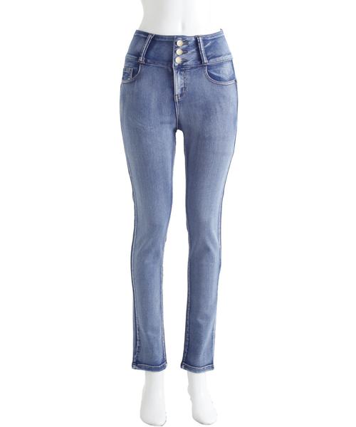 Doula Doula（ドゥーラドゥーラ）の「ハイウエストストレッチスキニーデニムパンツ（デニムパンツ・レディース・ホワイト/ブルー/ワンウォッシュ/ネイビー/インディゴブルー/ブラック・LL/M/XS/S/XXS/L）」の10枚目の写真