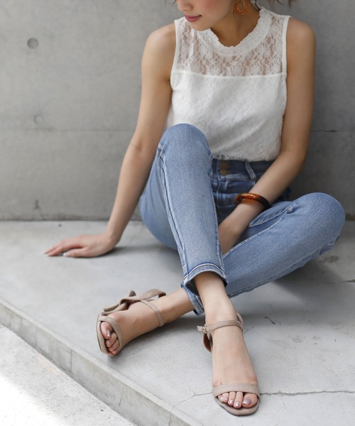 Doula Doula（ドゥーラドゥーラ）の「ハイウエストストレッチスキニーデニムパンツ（デニムパンツ・レディース・ホワイト/ブルー/ワンウォッシュ/ネイビー/インディゴブルー/ブラック・LL/M/XS/S/XXS/L）」の15枚目の写真