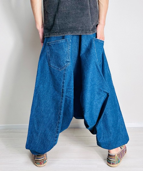 セール】サルエルパンツ アラジンパンツ ヨガパンツ タイパンツ デニム