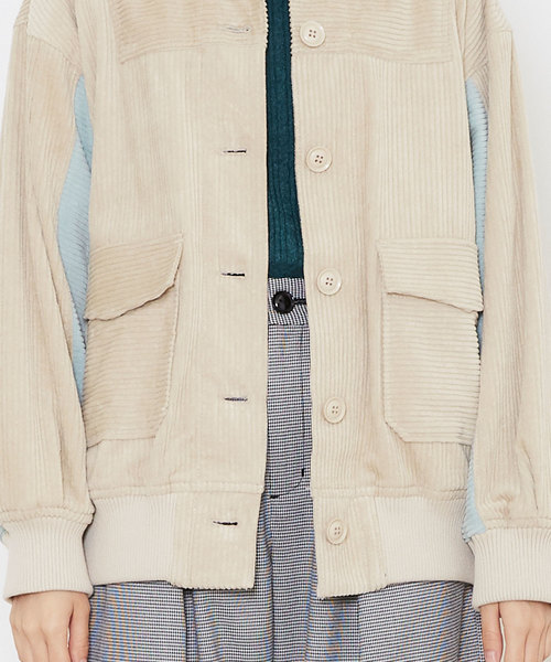 POU DOU DOU（プードゥドゥ）の「ビッグポケットコーデュロイブルゾン（ブルゾン・レディース・ダークグレー/ボルドー/オートミール・3）」の11枚目の写真