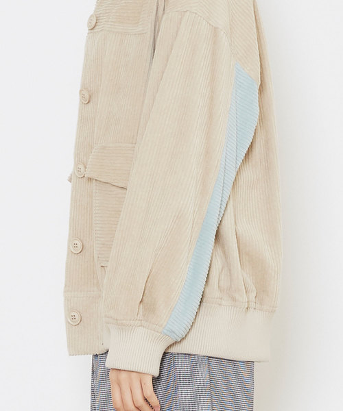 POU DOU DOU（プードゥドゥ）の「ビッグポケットコーデュロイブルゾン（ブルゾン・レディース・ダークグレー/ボルドー/オートミール・3）」の12枚目の写真