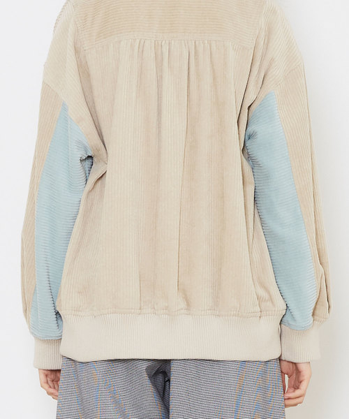 POU DOU DOU（プードゥドゥ）の「ビッグポケットコーデュロイブルゾン（ブルゾン・レディース・ダークグレー/ボルドー/オートミール・3）」の13枚目の写真