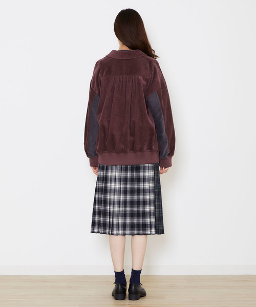 POU DOU DOU（プードゥドゥ）の「ビッグポケットコーデュロイブルゾン（ブルゾン・レディース・ダークグレー/ボルドー/オートミール・3）」の15枚目の写真