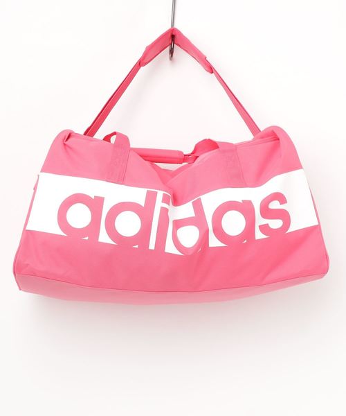 Adidas アディダス の アディダス ダッフルバッグ リニアロゴチームバッグm Dm7648 ボストンバッグ Wear
