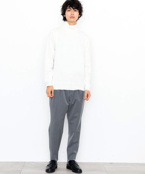 STUDIOUS（ステュディオス）の「【STUDIOUS】ミラノリブタートルネック（ニット/セーター・メンズ・ホワイト/ブラック/ブラウン/ブルー・1/2/3）」の5枚目の写真