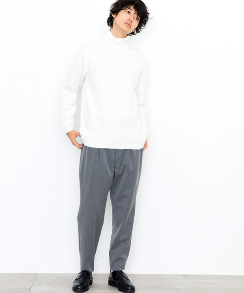 STUDIOUS（ステュディオス）の「【STUDIOUS】ミラノリブタートルネック（ニット/セーター・メンズ・ホワイト/ブラック/ブラウン/ブルー・1/2/3）」の6枚目の写真