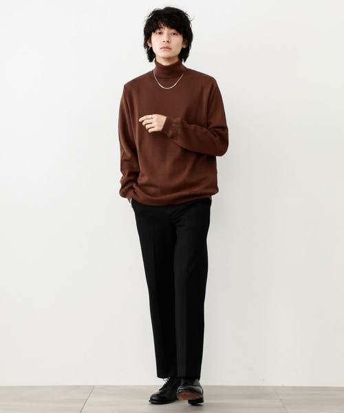 STUDIOUS（ステュディオス）の「【STUDIOUS】ミラノリブタートルネック（ニット/セーター・メンズ・ホワイト/ブラック/ブラウン/ブルー・1/2/3）」の20枚目の写真