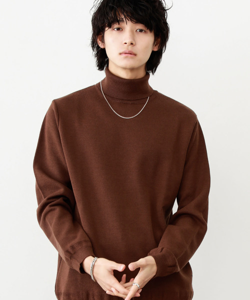 STUDIOUS（ステュディオス）の「【STUDIOUS】ミラノリブタートルネック（ニット/セーター・メンズ・ホワイト/ブラック/ブラウン/ブルー・1/2/3）」の21枚目の写真