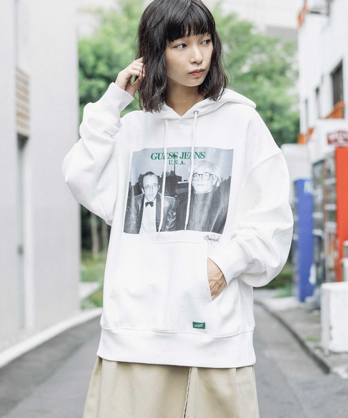 ROOPTOKYO（ループトウキョウ）の「GUESS/ゲス Keith+Andy Hoodie（パーカー・レディース・ホワイト/ブラック・M/L/XL）」の20枚目の写真