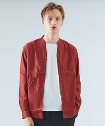 コットンキュプラVネックシャツ