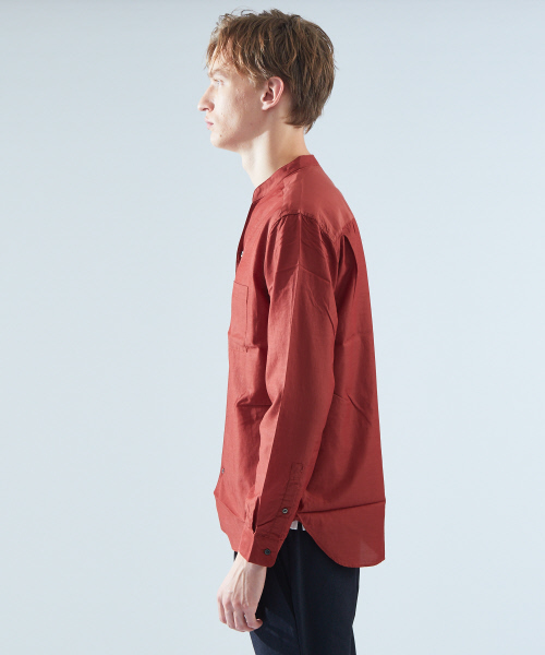 ABAHOUSE（アバハウス）の「コットンキュプラVネックシャツ（シャツ/ブラウス・メンズ・ホワイト/オレンジ系その他/カーキ・44/46/48）」の17枚目の写真