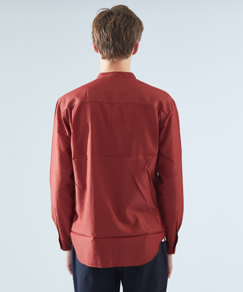 ABAHOUSE（アバハウス）の「コットンキュプラVネックシャツ（シャツ/ブラウス・メンズ・ホワイト/オレンジ系その他/カーキ・44/46/48）」の16枚目の写真