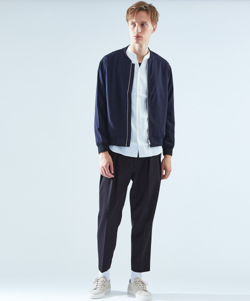 ABAHOUSE（アバハウス）の「コットンキュプラVネックシャツ（シャツ/ブラウス・メンズ・ホワイト/オレンジ系その他/カーキ・44/46/48）」の4枚目の写真