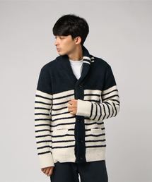 291295=HOMME | 【291295=HOMME】 5GG モールニット カーディガン ボーダー(カーディガン/ボレロ)