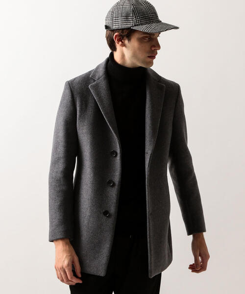 BEAUTY&YOUTH UNITED ARROWS（ビューティーアンドユースユナイテッドアローズ）の「【WEB限定】 by ダブルフェイス メルトン ショート チェスターコート ◆（チェスターコート・メンズ・ブラック/ベージュ/ネイビー/グレー・SMALL/MEDIUM/LARGE/X-LARGE）」の8枚目の写真