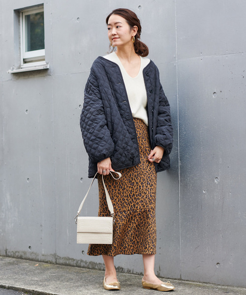 DouDou（ドゥドゥ）の「レオパードマーメイドスカート（スカート・レディース・ブラウン/グレー・FREE）」の15枚目の写真